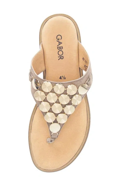 Gabor Studded Sandal In Brown