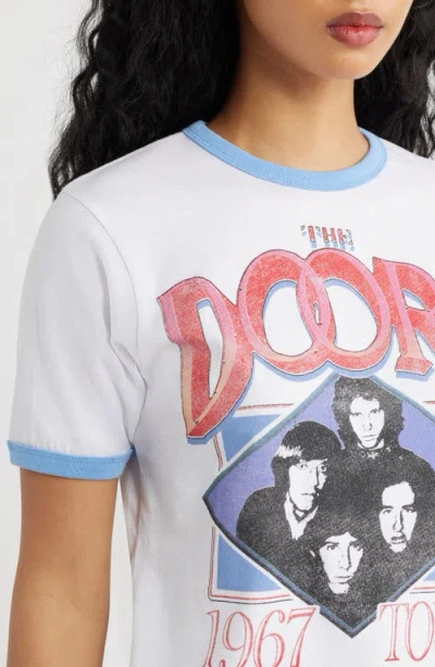 Merch Traffic Doors Ringer Graphic T-shirt In White