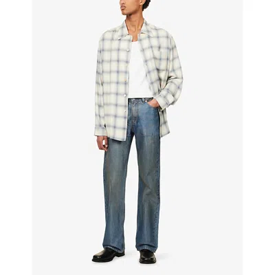 Our Legacy Off-white Drift Shirt In Blue