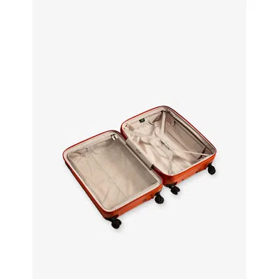 Antler Ember Orange Single Stripe Medium Suitcase 68cm In Orange