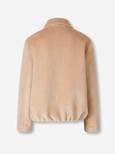 Peserico Button-closure Jacket In Brown