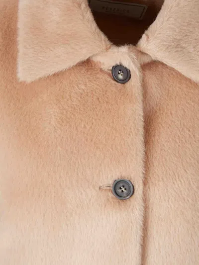 Peserico Button-closure Jacket In Brown