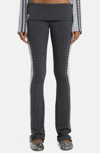 Jaded London Foldover Studded Trouser In Multi