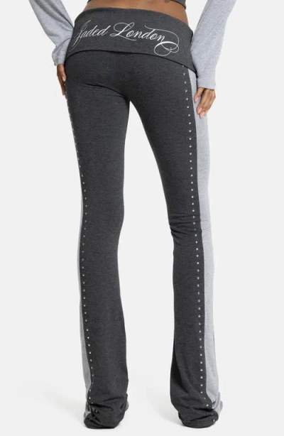 Jaded London Foldover Studded Trouser In Multi