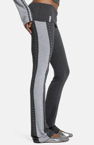 Jaded London Foldover Studded Trouser In Multi