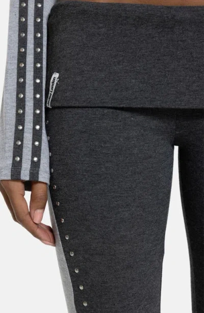Jaded London Foldover Studded Trouser In Multi