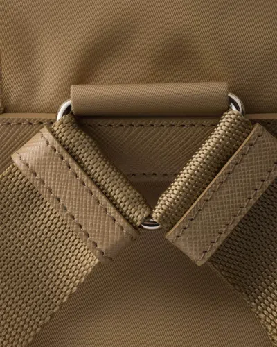 Prada Medium Re-nylon Backpack In Brown