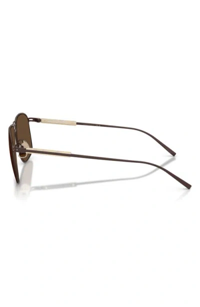 Brunello Cucinelli 56mm Rectangular Sunglasses In Brown