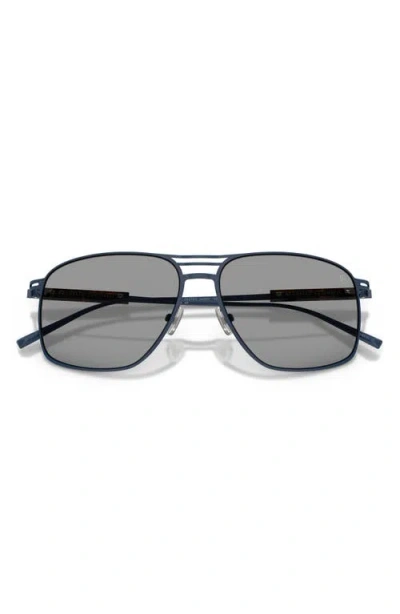 Brunello Cucinelli 56mm Rectangular Sunglasses In Gray