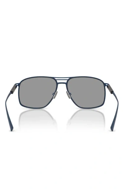 Brunello Cucinelli 56mm Rectangular Sunglasses In Gray