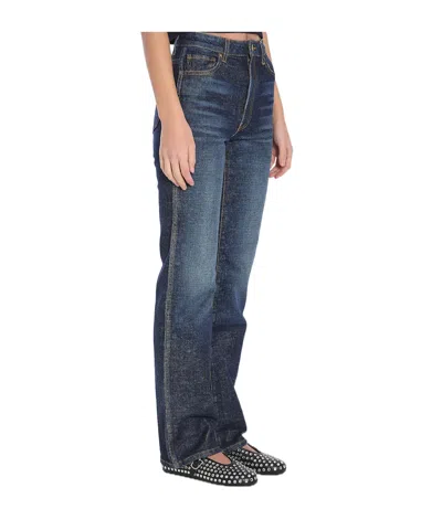 Khaite Belt Loop Jeans In Blue