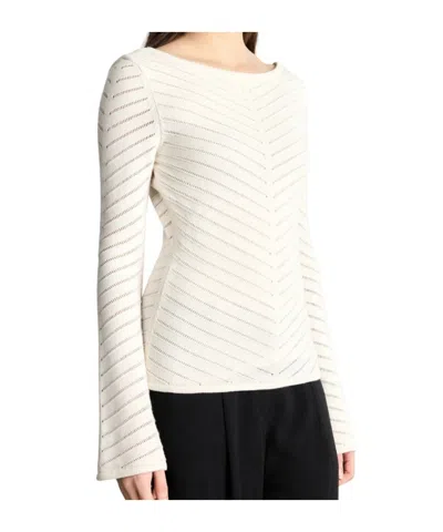 Hugo Boss Chevron-pattern Blouse In White