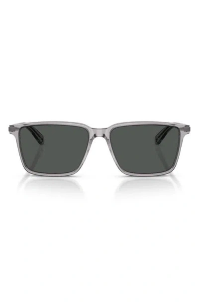 Brooks Brothers 57mm Rectangular Sunglasses In Gray