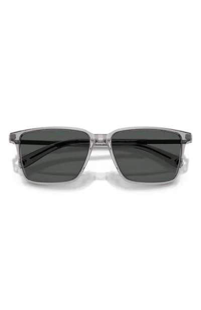 Brooks Brothers 57mm Rectangular Sunglasses In Gray