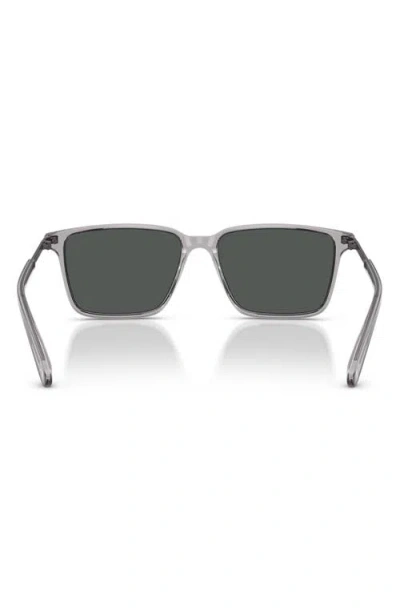 Brooks Brothers 57mm Rectangular Sunglasses In Gray