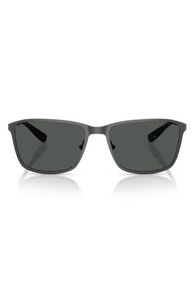 Brooks Brothers 57mm Rectangular Sunglasses In Gray