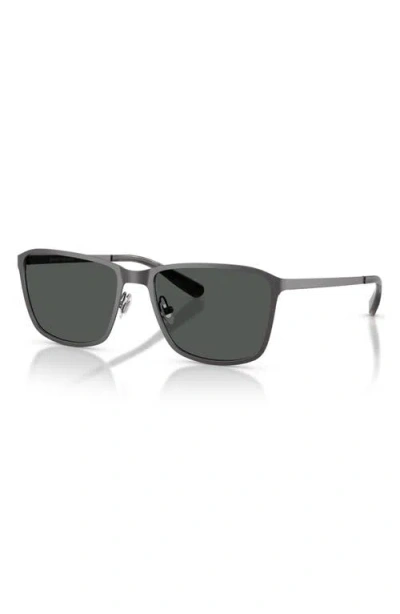 Brooks Brothers 57mm Rectangular Sunglasses In Gray