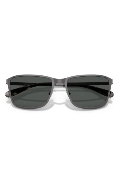 Brooks Brothers 57mm Rectangular Sunglasses In Gray