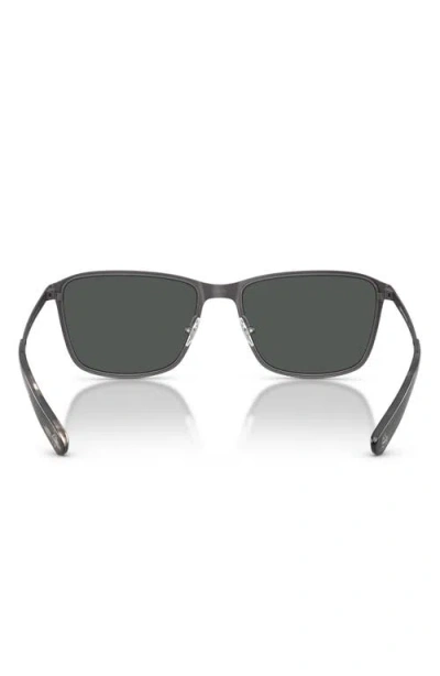 Brooks Brothers 57mm Rectangular Sunglasses In Gray