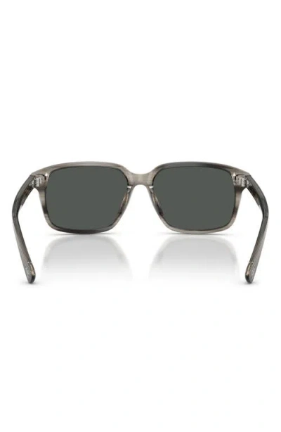 Brooks Brothers 57mm Rectangular Sunglasses In Gray