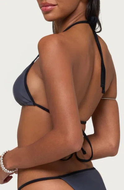 Edikted Kenni Ring Contrast Triangle Bikini Top In Multi