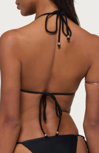 Edikted Saphie Beaded Bikini Top In Black