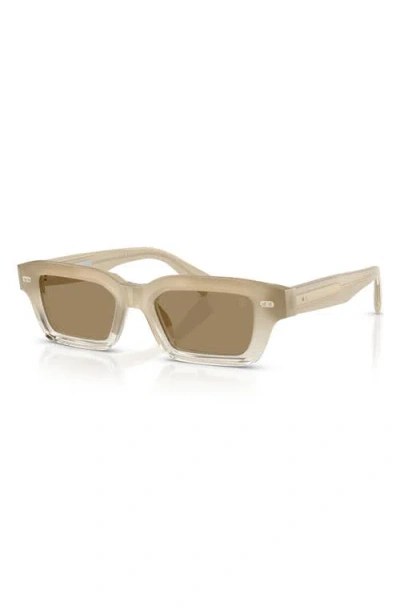 Brunello Cucinelli Marla 50mm Rectangular Sunglasses In Brown
