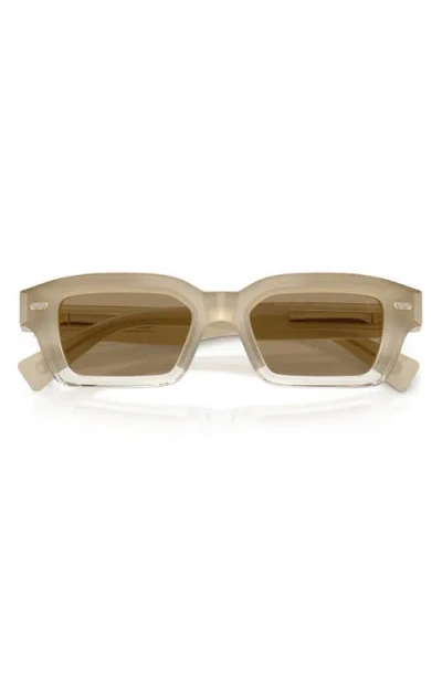 Brunello Cucinelli Marla 50mm Rectangular Sunglasses In Brown