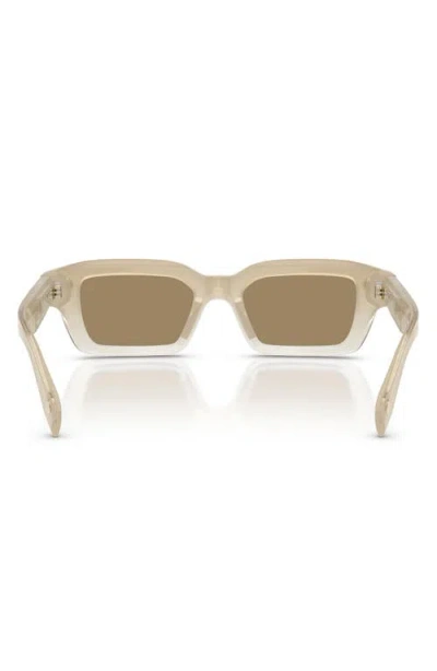 Brunello Cucinelli Marla 50mm Rectangular Sunglasses In Brown