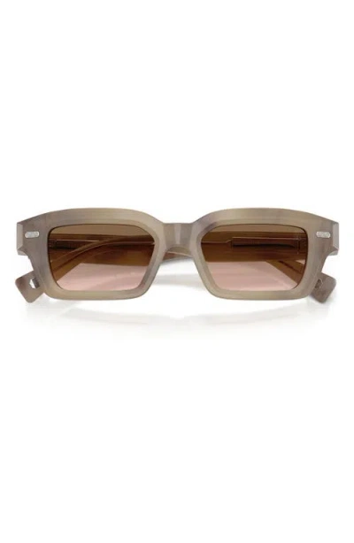 Brunello Cucinelli Marla 50mm Rectangular Sunglasses In Brown