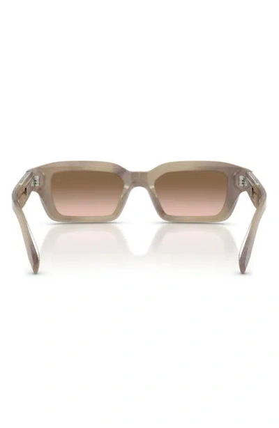 Brunello Cucinelli Marla 50mm Rectangular Sunglasses In Brown