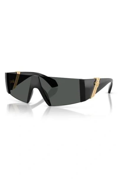 Versace 136mm Rectangular Sunglasses In Green
