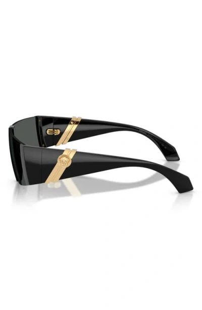 Versace 136mm Rectangular Sunglasses In Green
