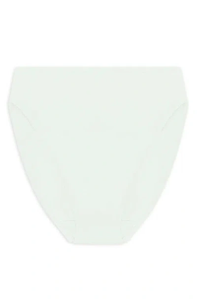 Natori Bliss Bare Cotton High Cut Briefs In White