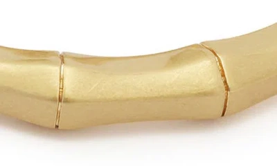 Allsaints Bamboo Texture Bangle In Gold