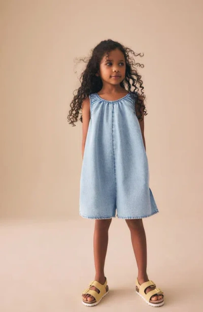 Next Kids' Denim Romper In Blue