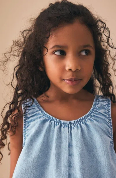 Next Kids' Denim Romper In Blue
