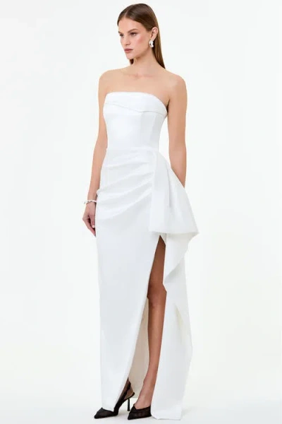 Nicholas Erelyn Strapless Draped Dress In White