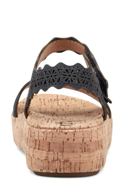 Earth ® Slata Ankle Strap Platform Sandal In Blue
