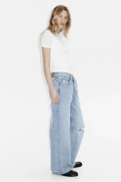H&m Wide Regular Jeans In Black