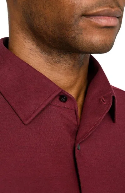 Brooklyn Brigade Solid Mapleton Luxe Cross Dyed Long Sleeve Shirt In Red