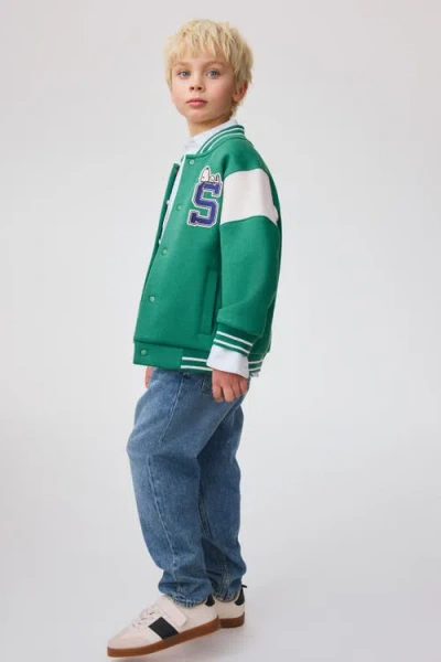 H&m Sweatshirt Baseball Jacket In Multi