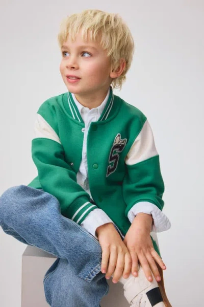 H&m Sweatshirt Baseball Jacket In Multi