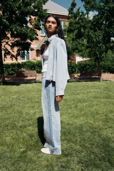 H&m Flared Regular Jeans In Blue