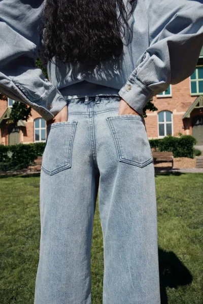 H&m Flared Regular Jeans In Blue