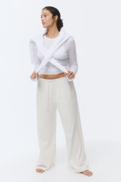 H&m Cotton Drawstring Pants In White