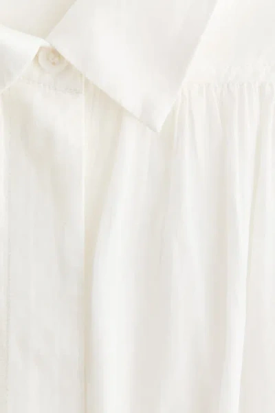 H&m Gathered Blouse In White