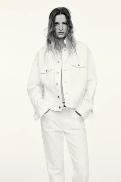 H&m Flared High Jeans In White