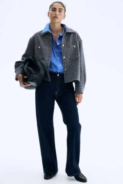 H&m Oversized Jacket In Blue