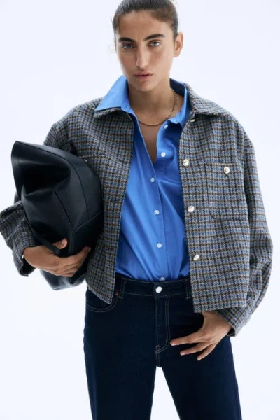 H&m Oversized Jacket In Blue